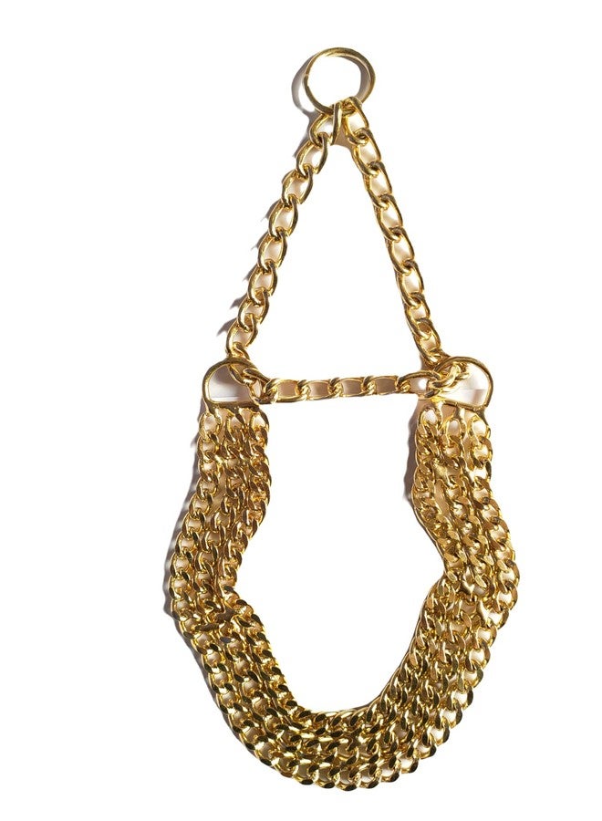 Pups&Pets Hevy Duty Gold Color 3 Layer Dog Choke Chain -24 Inch Collar (Golden) - Image 3